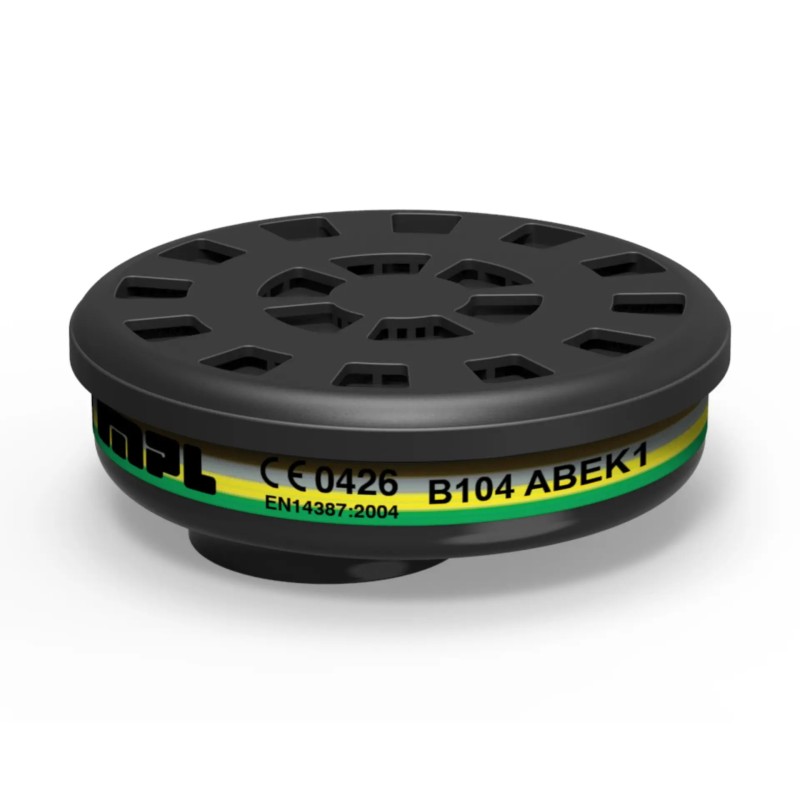 Caixa de 6 Unitats Filtre ABEK1 Baioneta B104