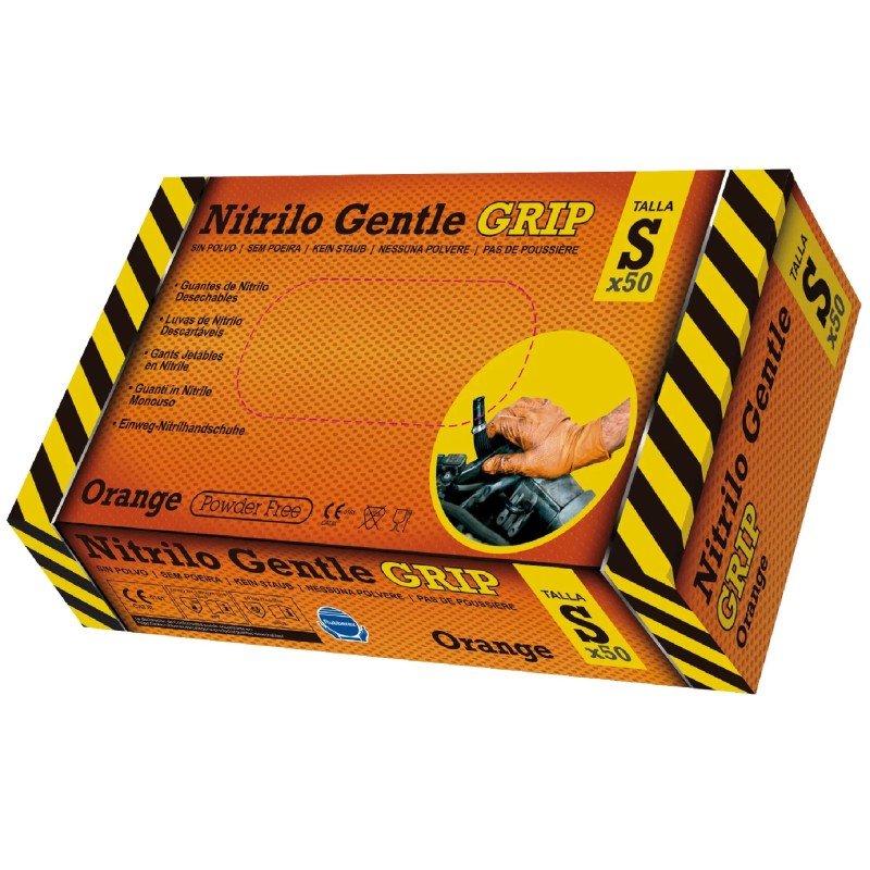 Pack de 50 guants ambidiestros d'un sol ús de nitril N80GR-O